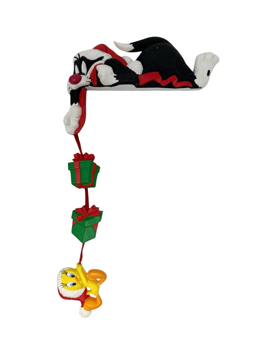 Looney Tunes Vintage Christmas Sylvester & Tweety Bird Shelf Sitter Decor Dangle